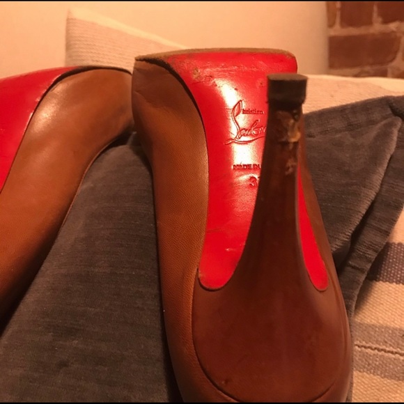 Vintage Christian Louboutin Brown Leather Heels - Picture 5 of 7